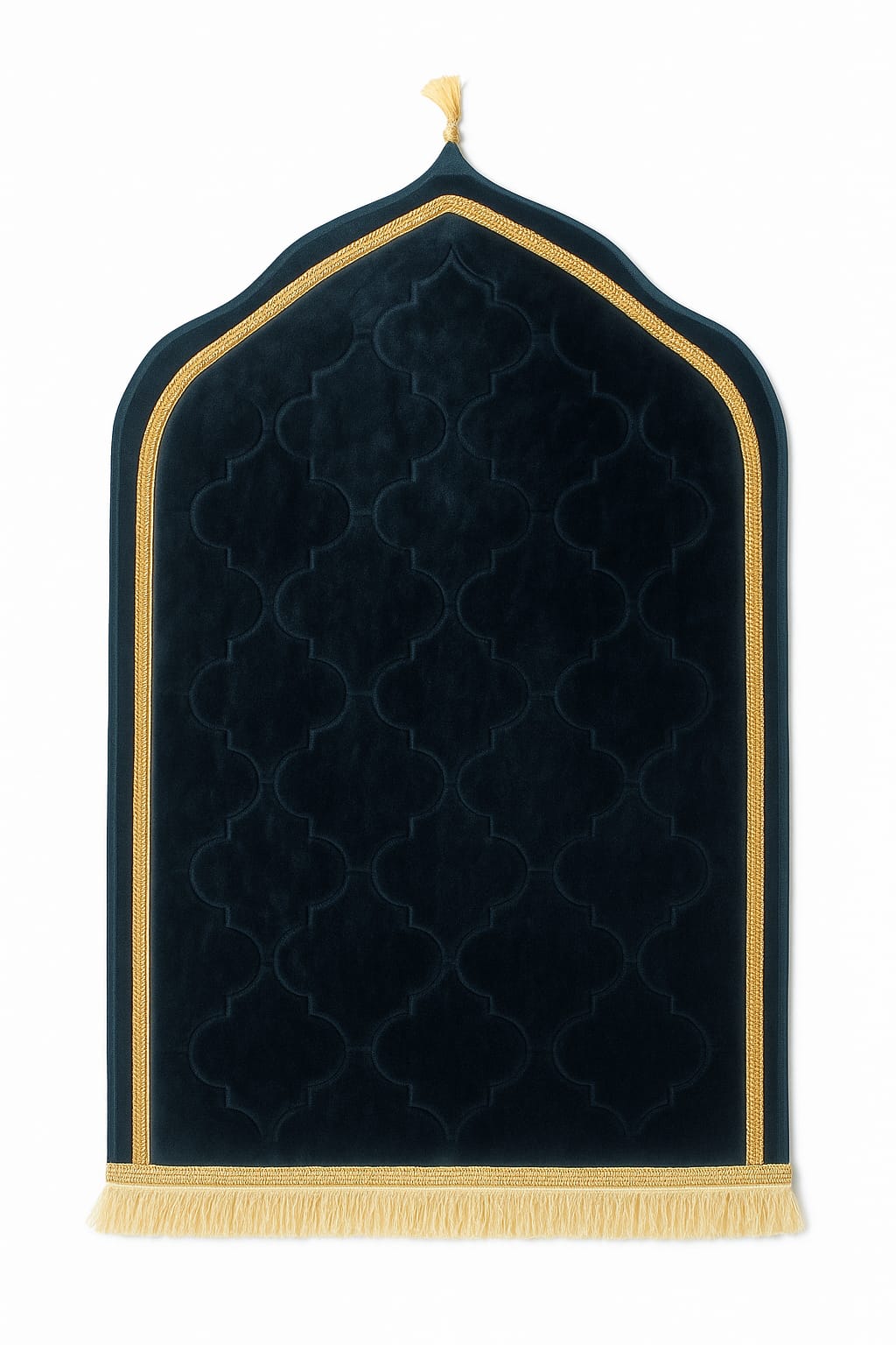 Premium Velvet Janamaz- Brown & Gold Design